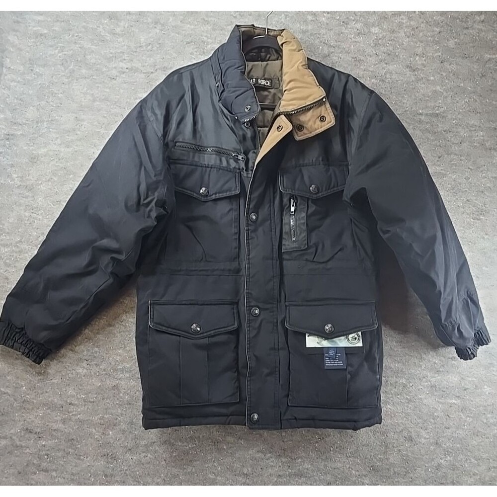 Bear Force Black Winter Parka Coat Jacket Womens Size L *No Hood